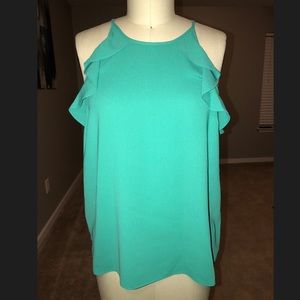 Dressy top w/ ruffle detail, never been worn